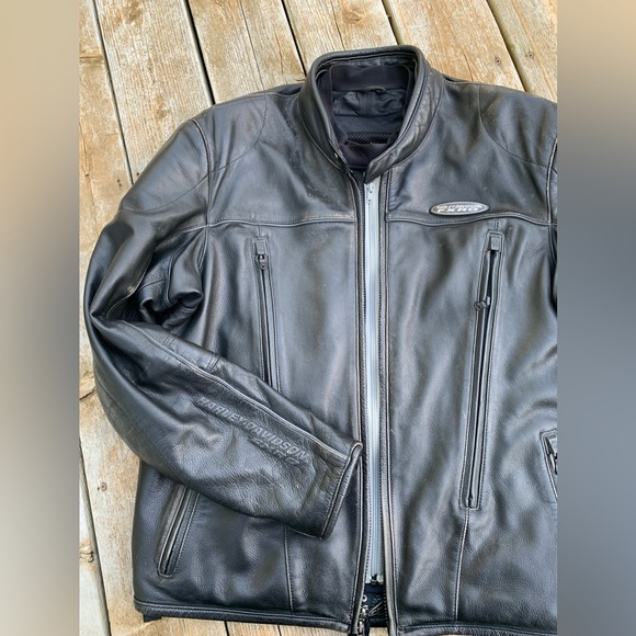 Harley Davidson FXRG Jacket size L Black Leather - Picture 5 of 14